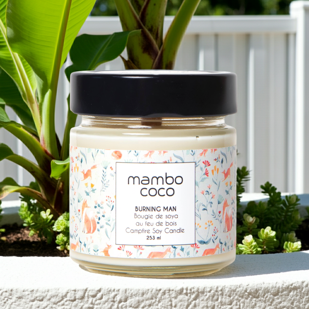 Feu de camp - Bougie de soya avec mèche de bois – Image 6