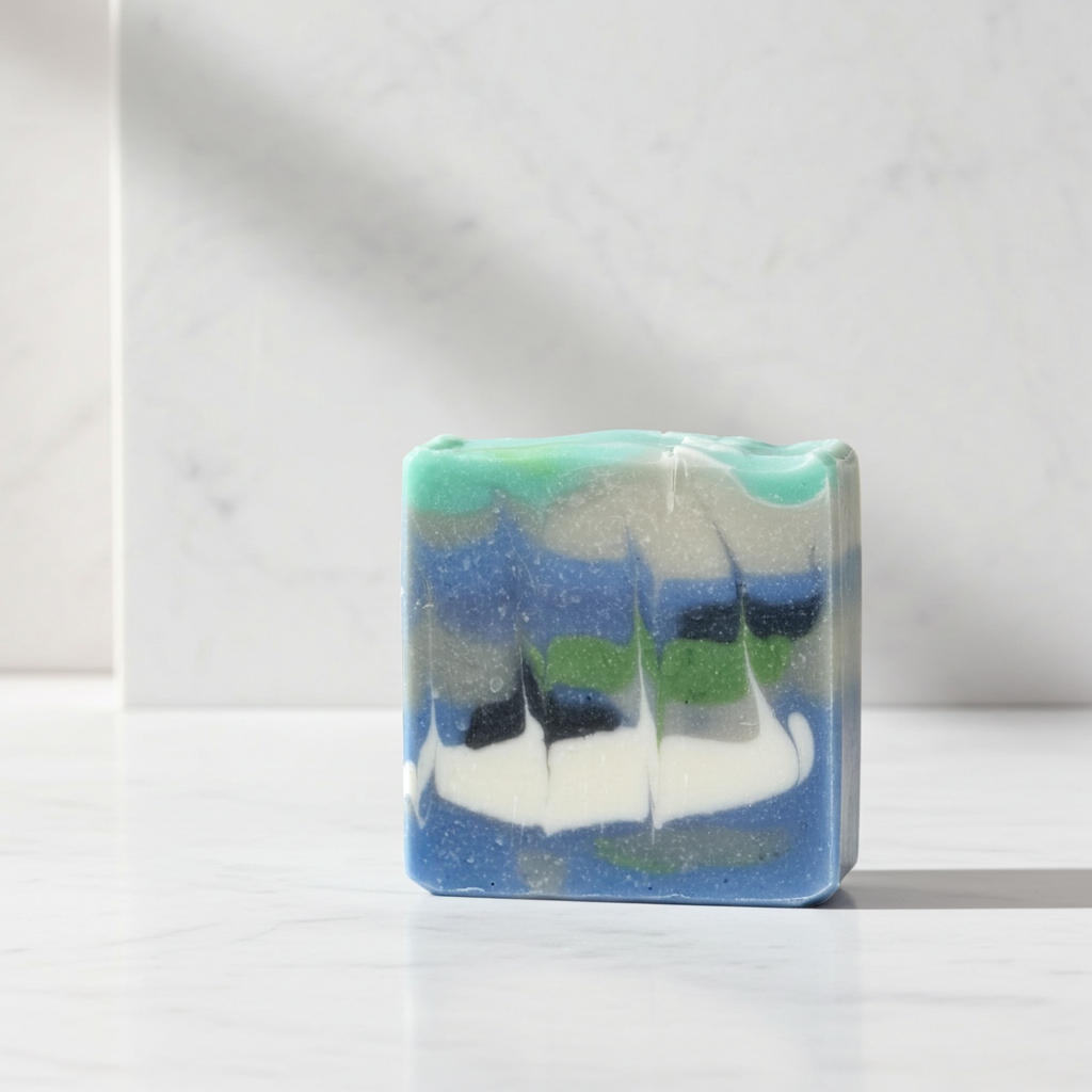 Savon artisanal pour homme au sel noir et cyprès – Image 2