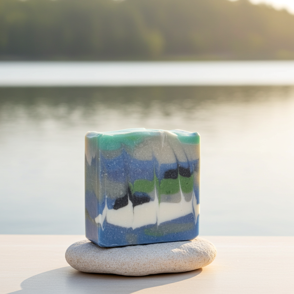 Savon artisanal pour homme au sel noir et cyprès – Image 4