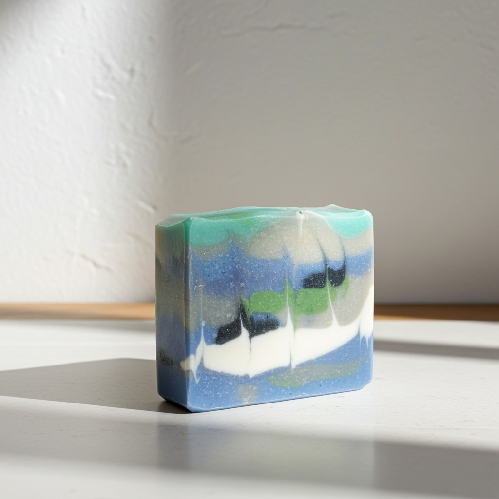 Savon artisanal pour homme au sel noir et cyprès – Image 3