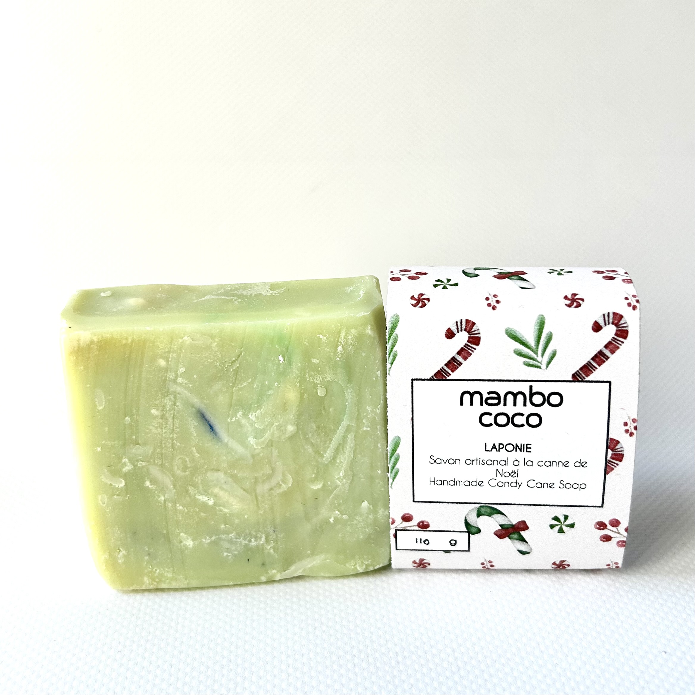 Savon artisanal à la canne de Noël de Mambo Coco